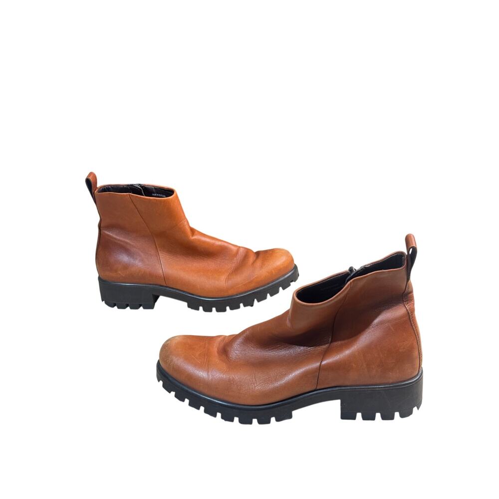 Ecco Cognac Leather Modtray Chelsea Ankle Boots